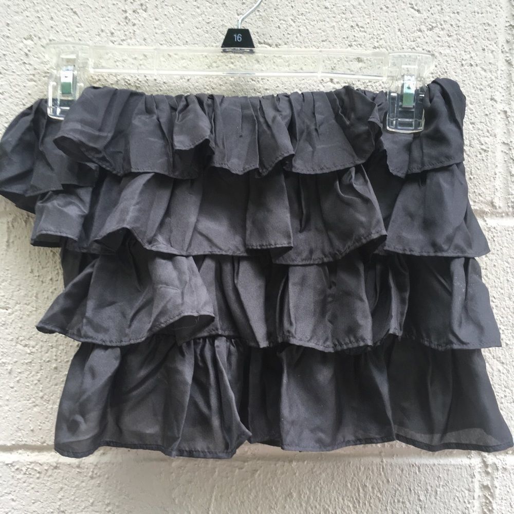 CREWCUTS Silk Tiered Ruffle skirt.